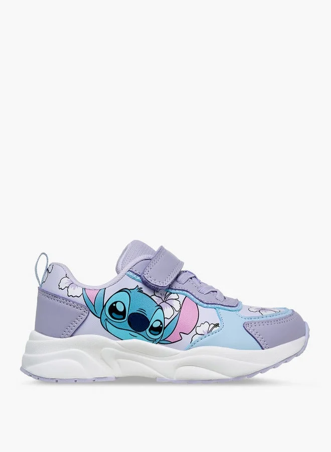 ديزني حذاء رياضي بناتي بطبعة ستيتش بشريط لاصق